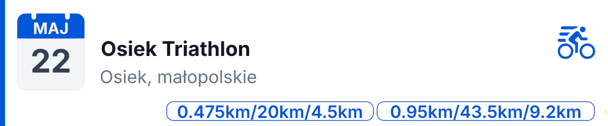 Triathlon · TRIATHLON · 22 maja 2027 · Małopolskie