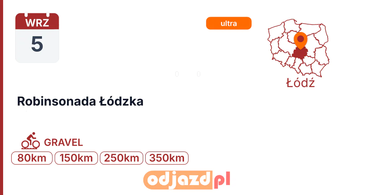 Robinsonada Łódzka — Rower · GRAVEL, 5 września 2026, Łódź