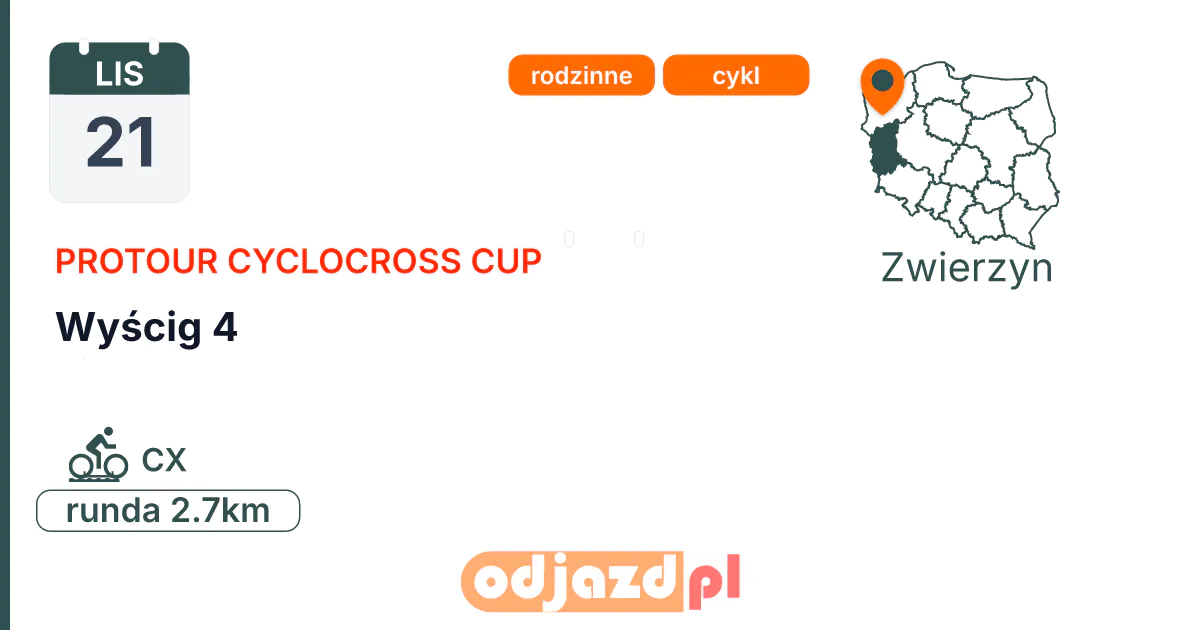 ProTour Cyclocross Cup — Wyścig 4 — Rower · CX, 21 listopada 2026, Zwierzyn