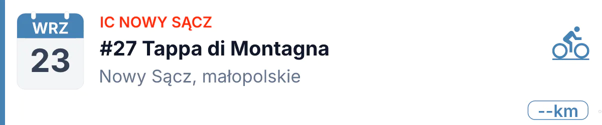 Rower · SZOSA · 23 września 2026 · Małopolskie