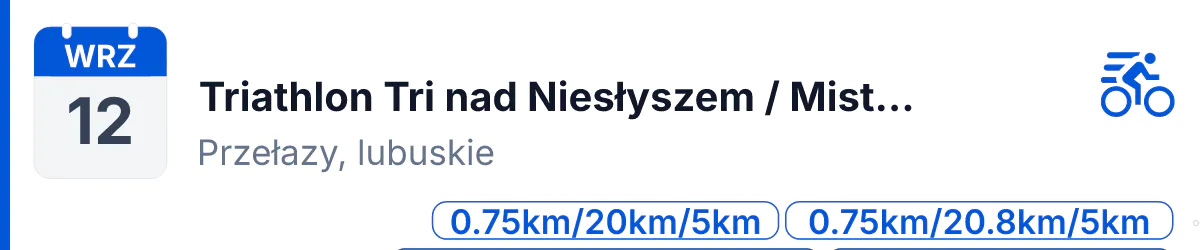 Triathlon · TRIATHLON · 12 września 2026 · Lubuskie