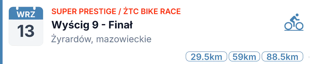 Rower · SZOSA · 13 września 2026 · Mazowieckie