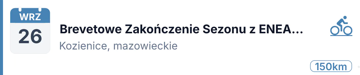 Rower · SZOSA · 26 września 2026 · Mazowieckie