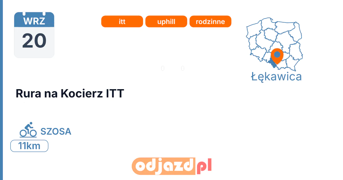 Rura na Kocierz ITT — Rower · SZOSA, 20 września 2026, Łękawica