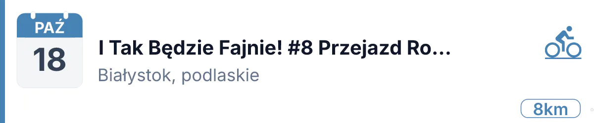 Rower · SZOSA · 18 października 2026 · Podlaskie