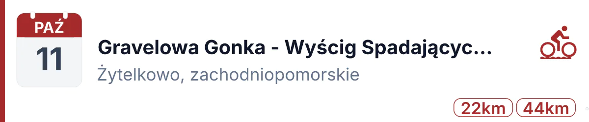 Rower · GRAVEL · 11 października 2026 · Zachodniopomorskie