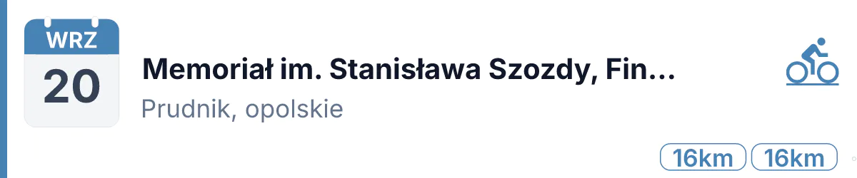 Rower · SZOSA · 20 września 2026 · Opolskie