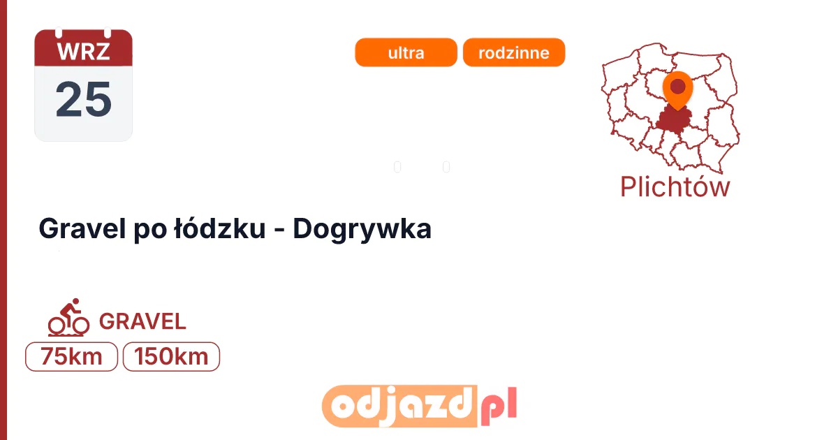 Gravel po łódzku - Dogrywka — Rower · GRAVEL, 25 września 2027, Plichtów