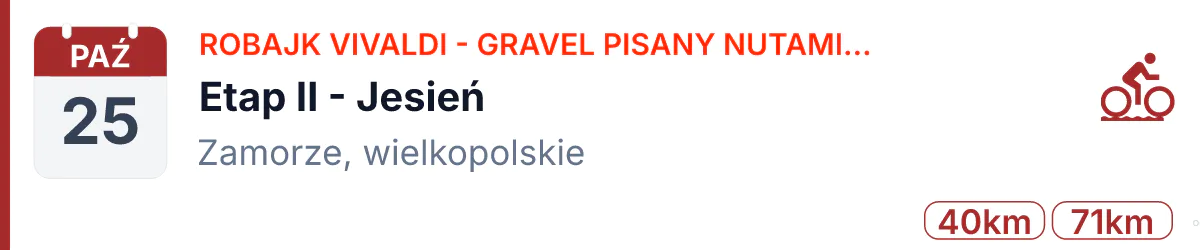 Rower · GRAVEL · 25 października 2026 · Wielkopolskie