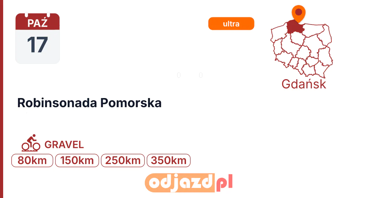Robinsonada Pomorska — Rower · GRAVEL, 17 października 2026, Gdańsk