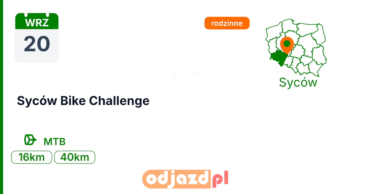 Syców Bike Challenge — Rower · MTB, 20 września 2026, Syców