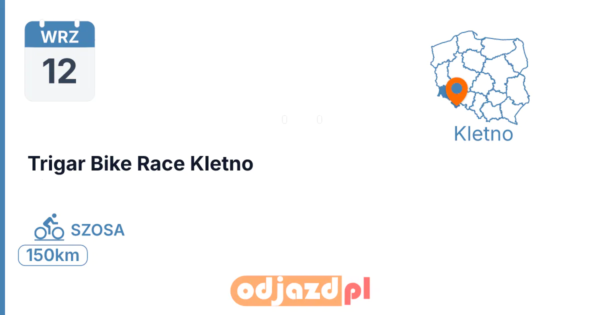 Trigar Bike Race Kletno — Rower · SZOSA, 12 września 2026, Kletno