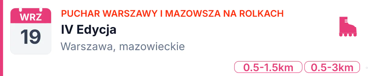 Rolki · SZYBKIE · 19 września 2026 · Mazowieckie