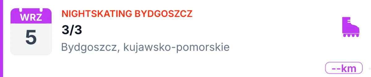 Rolki · NIGHTSKATING · 5 września 2026 · Kujawsko-pomorskie