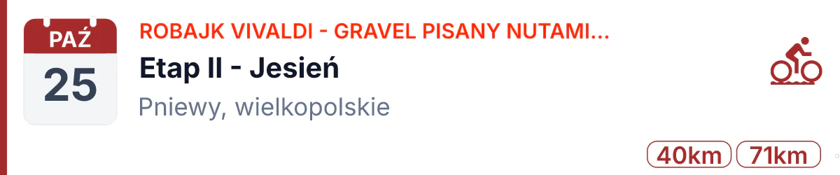 Rower · GRAVEL · 25 października 2026 · Wielkopolskie