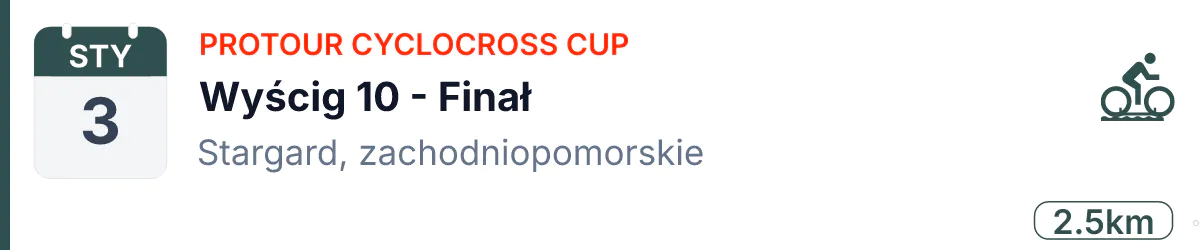 Rower · CX · 3 stycznia 2027 · Zachodniopomorskie