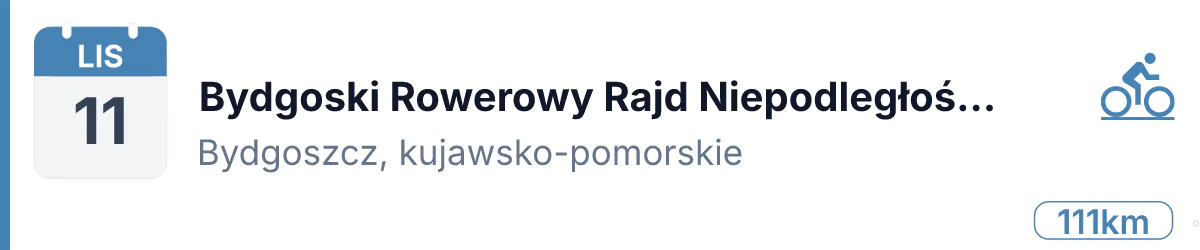 Rower · SZOSA · 11 listopada 2026 · Kujawsko-pomorskie