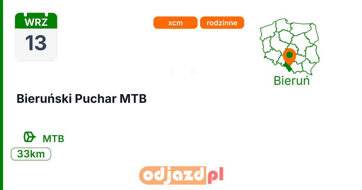 Bieruński Puchar MTB — Rower · MTB, 13 września 2026, Bieruń