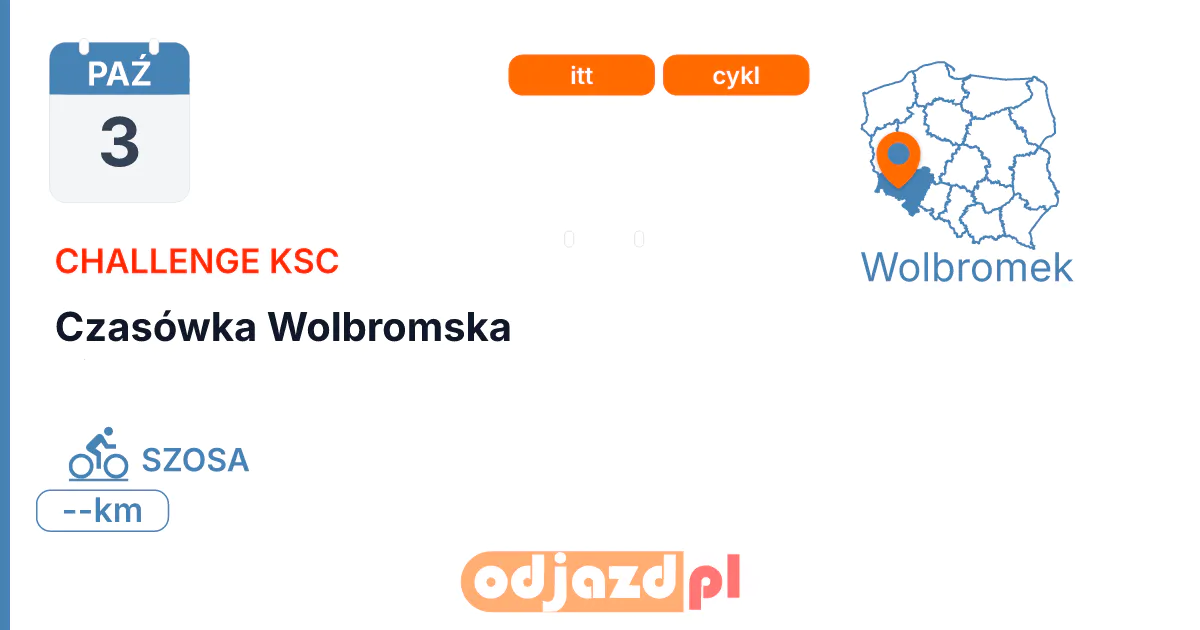 Czasówka Wolbromska — Rower · SZOSA, 3 października 2026, Wolbromek