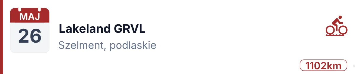 Rower · GRAVEL · 26 maja 2027 · Podlaskie