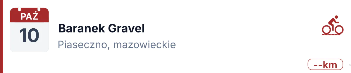 Rower · GRAVEL · 10 października 2026 · Mazowieckie