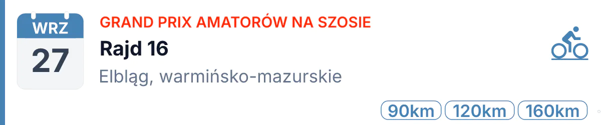 Rower · SZOSA · 27 września 2026 · Warmińsko-mazurskie