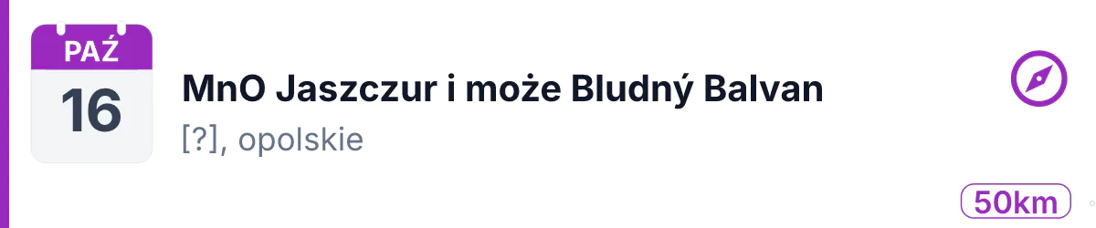 Na orientację · TR · 16 października 2026 · Opolskie