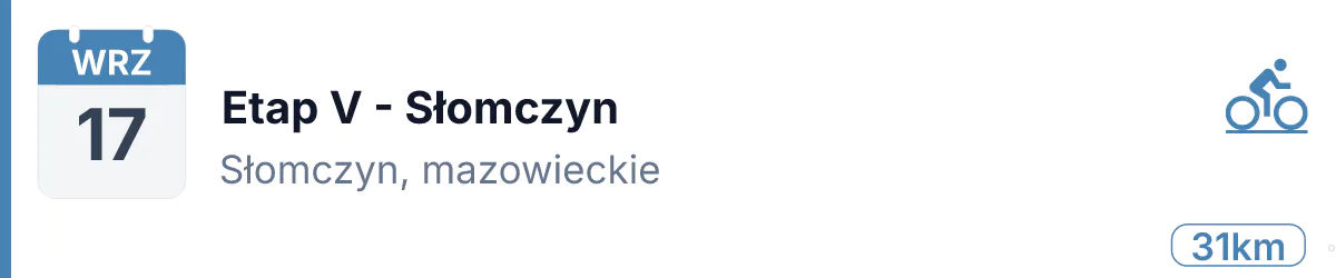 Rower · SZOSA · 17 września 2026 · Mazowieckie