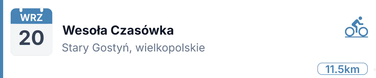 Rower · SZOSA · 20 września 2026 · Wielkopolskie