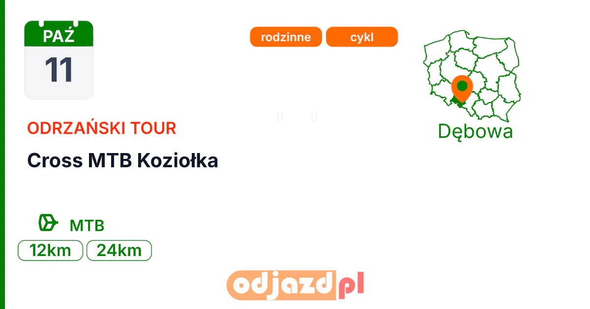 Cross MTB Koziołka — Rower · MTB, 11 października 2026, Dębowa