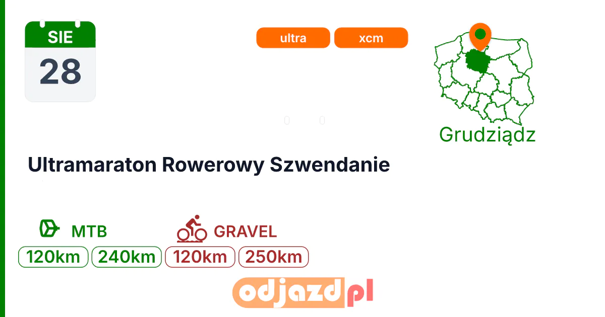 Ultramaraton Rowerowy Szwendanie — Rower · MTB, 28 sierpnia 2027, Grudziądz