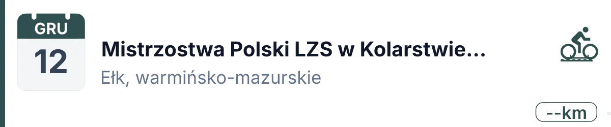 Rower · CX · 12 grudnia 2026 · Warmińsko-mazurskie
