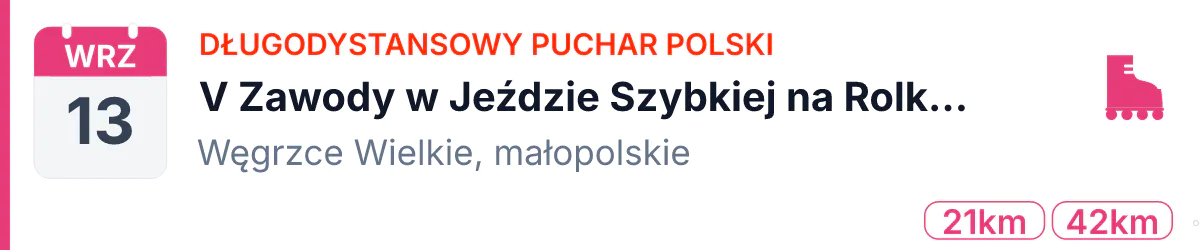 Rolki · SZYBKIE · 13 września 2026 · Małopolskie