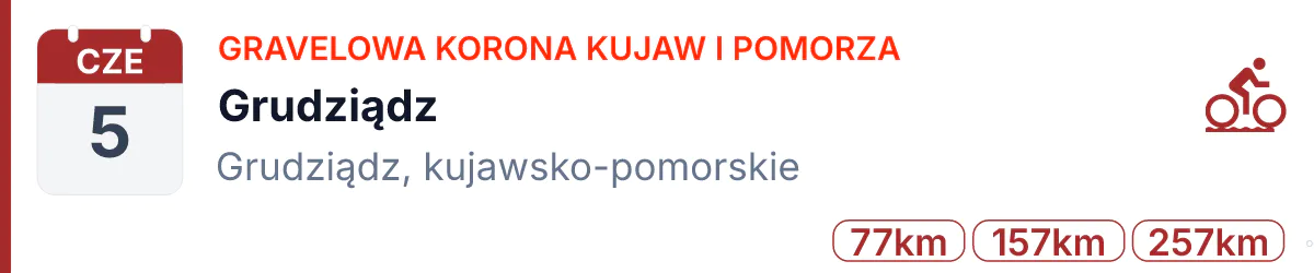 Rower · GRAVEL · 5 czerwca 2027 · Kujawsko-pomorskie