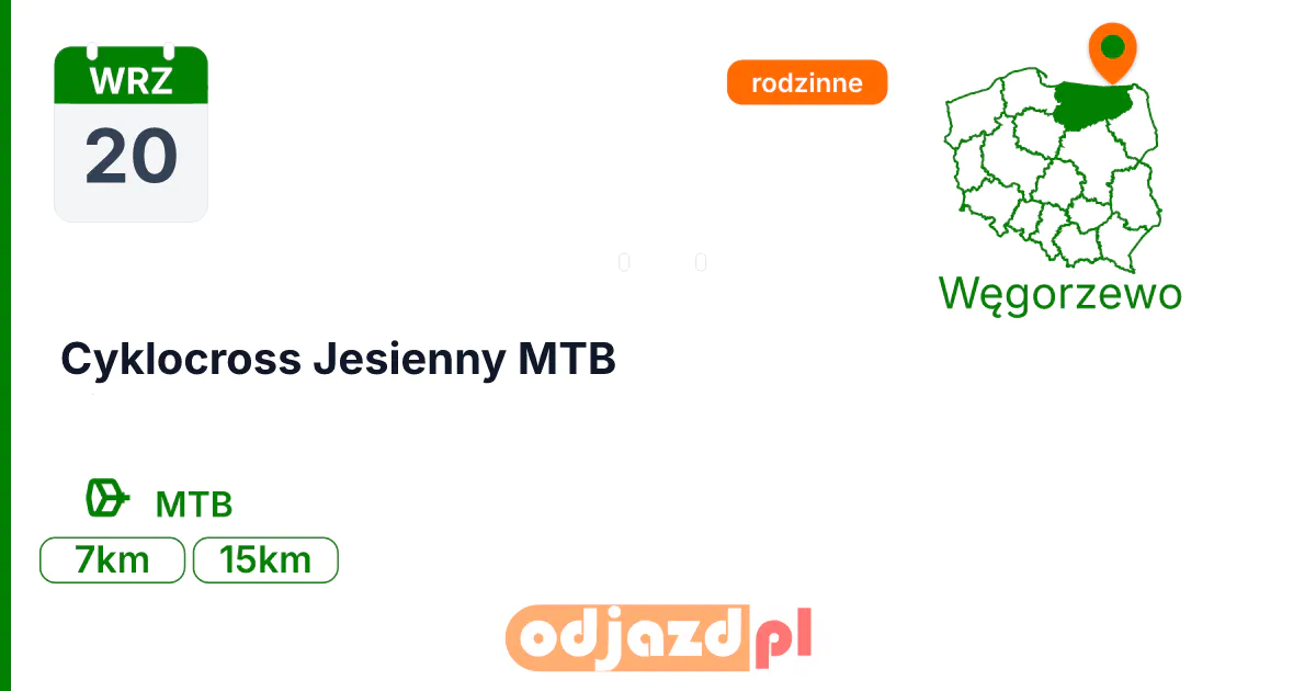 Cyklocross Jesienny MTB — Rower · MTB, 20 września 2026, Węgorzewo