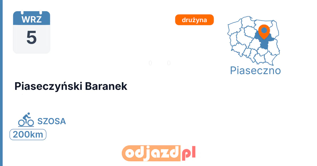 Piaseczyński Baranek — Rower · SZOSA, 5 września 2026, Piaseczno