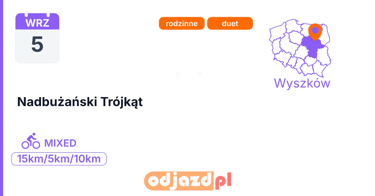 Nadbużański Trójkąt — Triathlon · MIXED, 5 września 2026, Wyszków