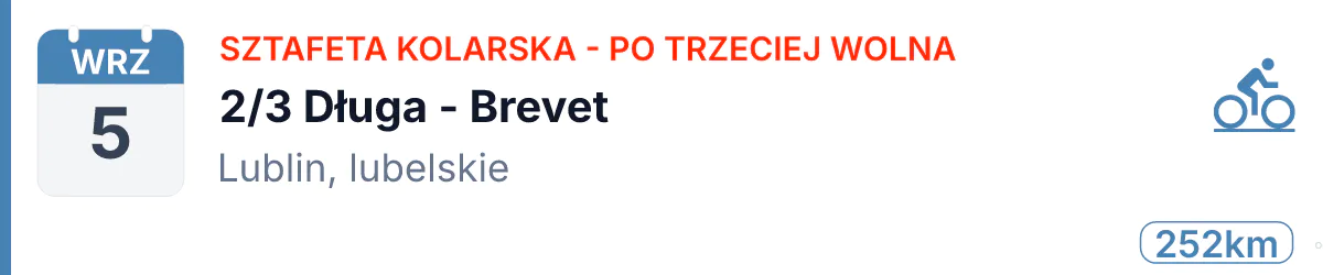 Rower · SZOSA · 5 września 2026 · Lubelskie