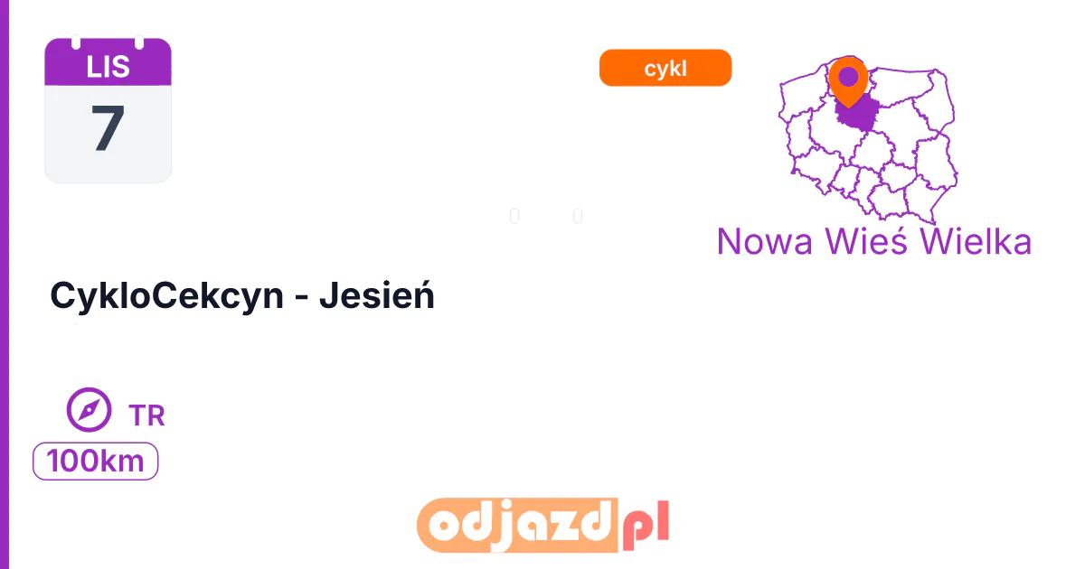 CykloCekcyn - Jesień — Na orientację · TR, 7 listopada 2026, Nowa Wieś Wielka