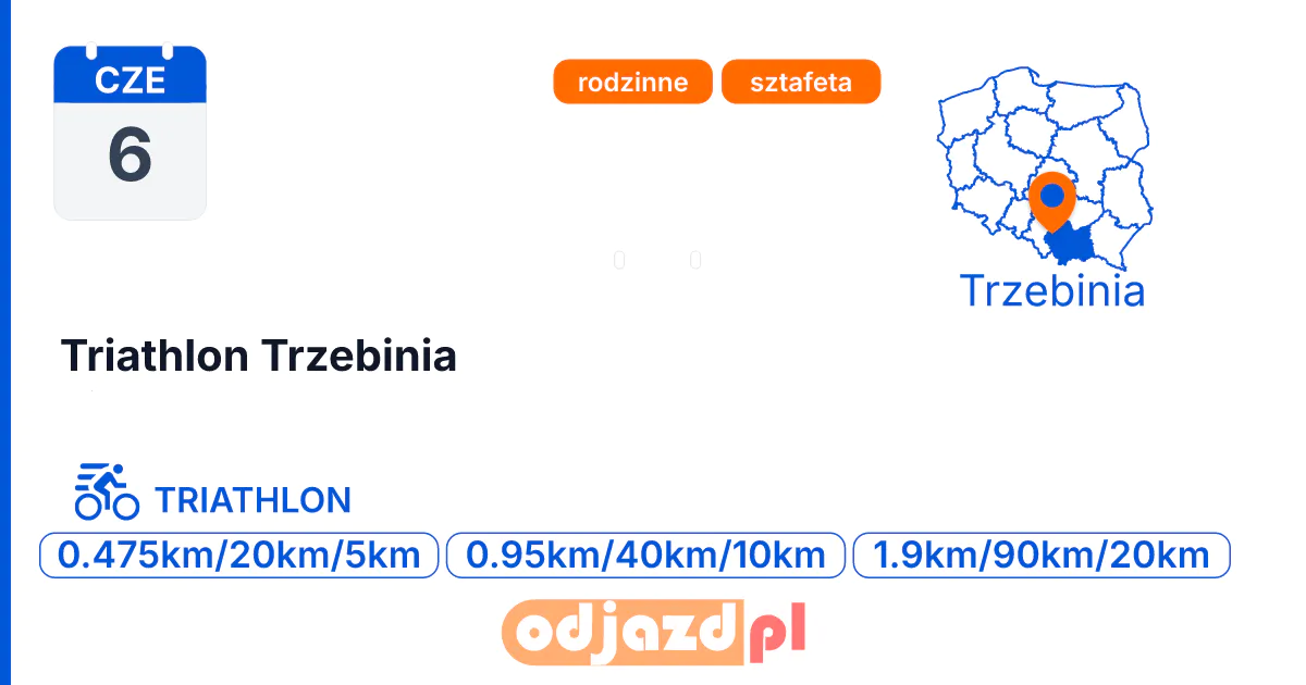 Triathlon Trzebinia — Triathlon · TRIATHLON, 6 czerwca 2027, Trzebinia