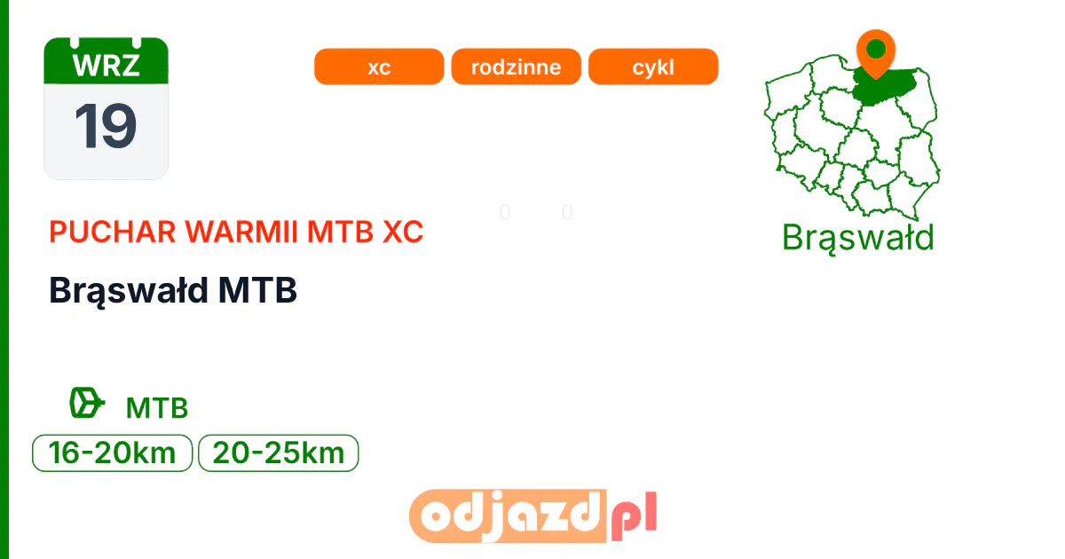 Brąswałd MTB — Rower · MTB, 19 września 2026, Brąswałd
