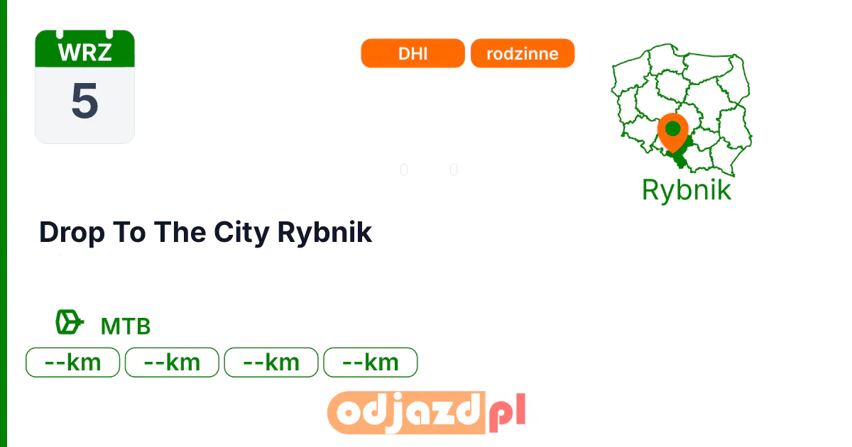 Drop To The City Rybnik — Rower · MTB, 5 września 2026, Rybnik