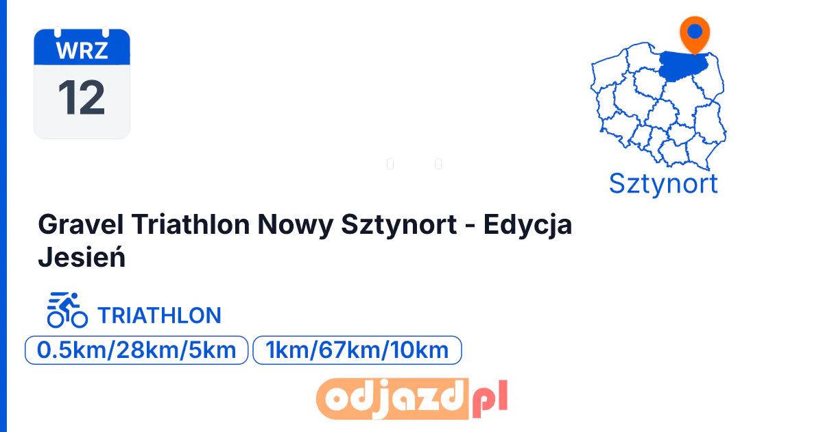 Gravel Triathlon Nowy Sztynort - Edycja Jesień — Triathlon · TRIATHLON, 12 września 2026, Sztynort