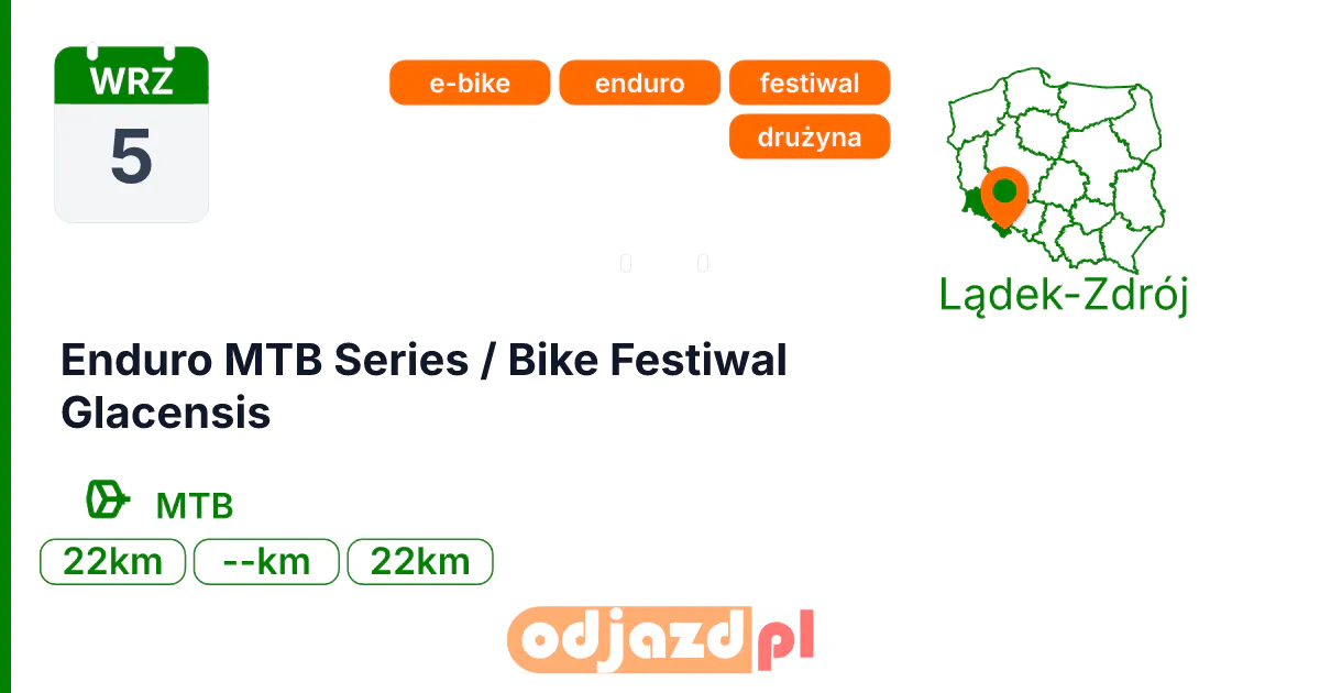 Enduro MTB Series / Bike Festiwal Glacensis — Rower · MTB, 5 września 2026, Lądek-Zdrój