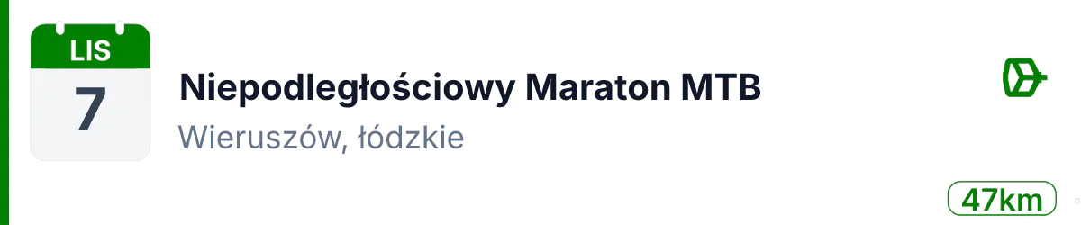 Rower · MTB · 7 listopada 2026 · Łódzkie