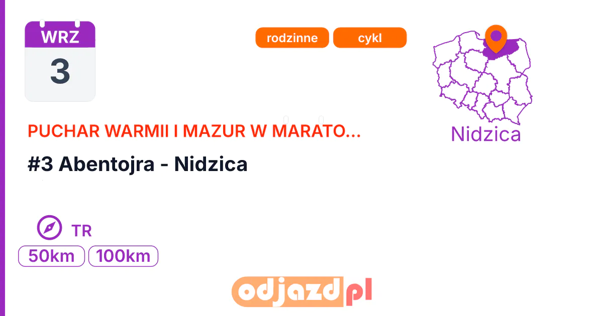 #3 Abentojra - Nidzica — Na orientację · TR, 3 września 2027, Nidzica