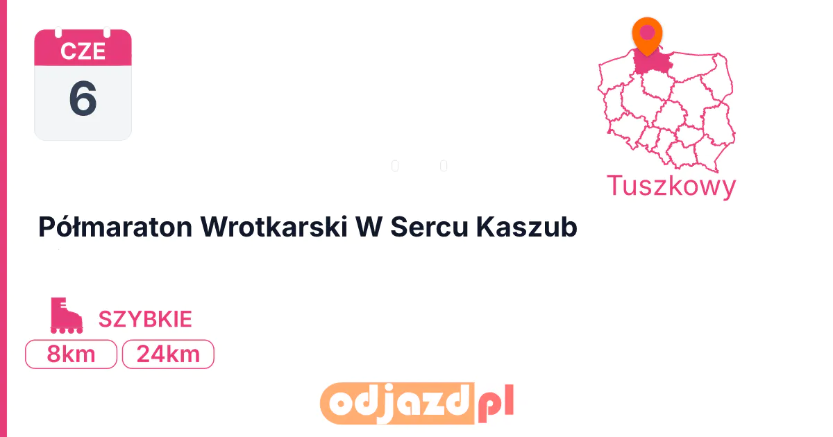 Półmaraton Wrotkarski W Sercu Kaszub — Rolki · SZYBKIE, 6 czerwca 2027, Tuszkowy