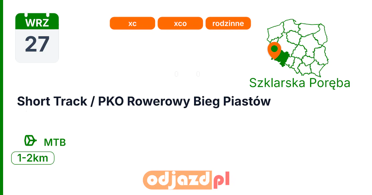 Short Track / PKO Rowerowy Bieg Piastów — Rower · MTB, 27 września 2026, Szklarska Poręba