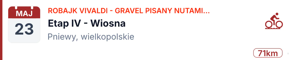 Rower · GRAVEL · 23 maja 2027 · Wielkopolskie