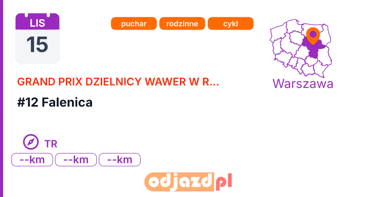 #12 Falenica — Na orientację · TR, 15 listopada 2026, Warszawa